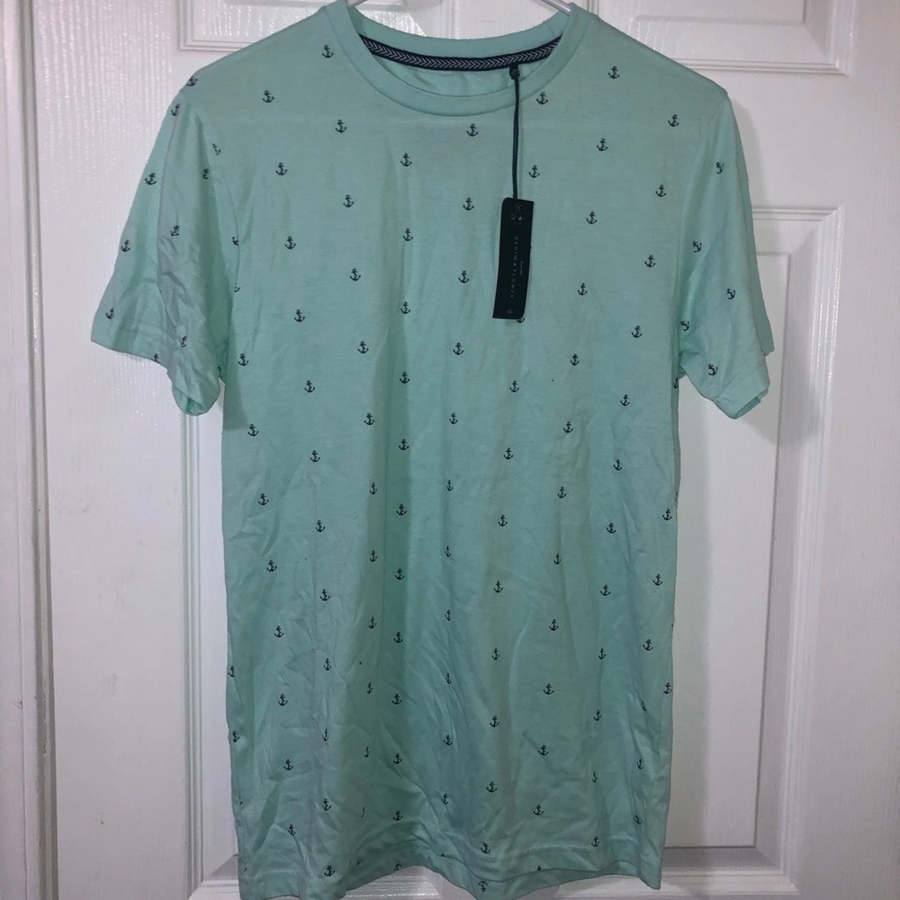 Denim & Flower | Mint Green Anchor T-shirt